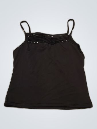 Crème Fraîche Black Strap Camisole Top