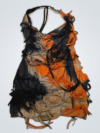 Tie-Dye Halter Neck Dress