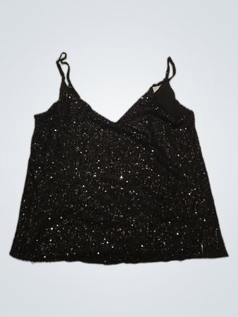 Black Sequined Cami Top