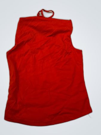Red Halter Neck Tank Top
