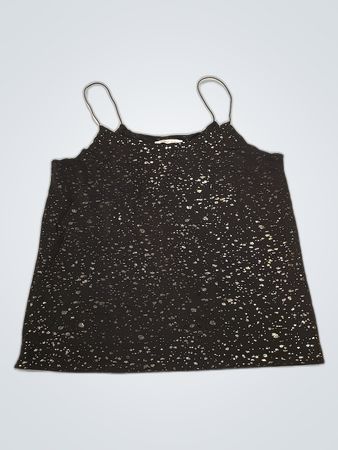Black Sequined Tank Top