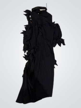 Unbranded Black Fringed Party Dress