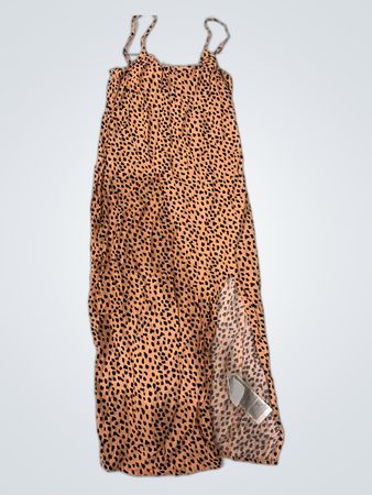 Amisu Leopard Print Slip Dress