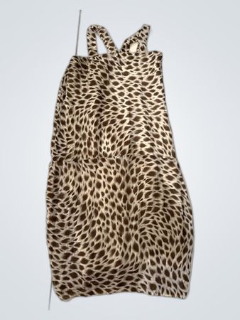 Leopard Print Spaghetti Strap Mini Dress