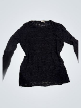 Pinkie Black Lace Knit Sweater