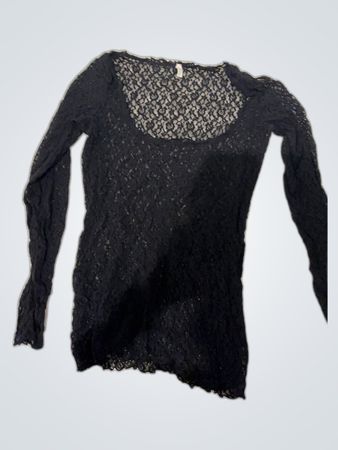 Benetton Undercolors Black Lace Top