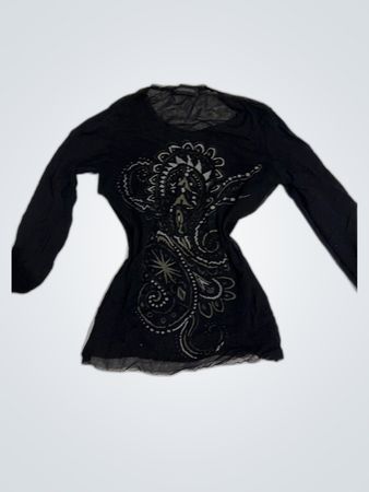 Annapianura Printed Sheer Blouse
