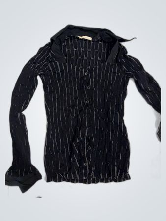Pavuse black striped shirt
