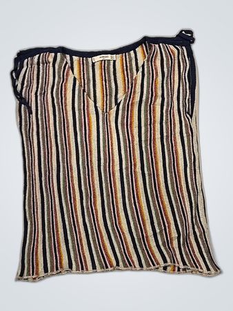 Mango Striped V-Neck Blouse