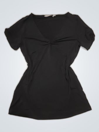 Tex by Max Azria Black V-Neck Twist Top