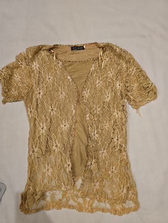 Libas Beige Lace Cardigan
