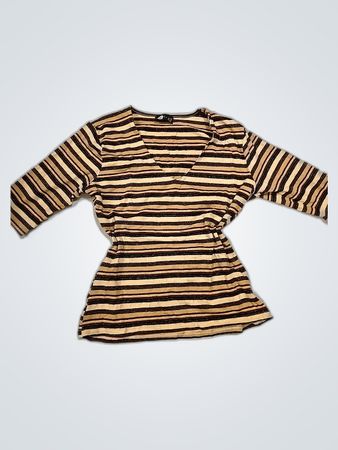 Striped Peplum Top