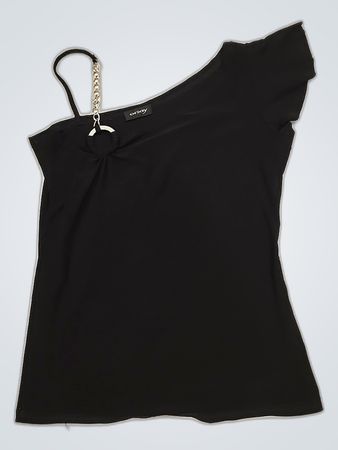 Orsay Black One-Shoulder Top