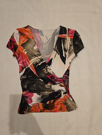 Printed Wrap Blouse