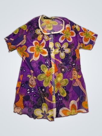 Best Look Printed Sheer Blouse