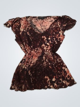 Kiabi Printed V-Neck Blouse