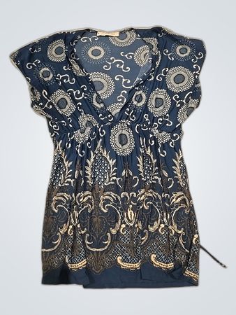 Blue and White Floral Dress