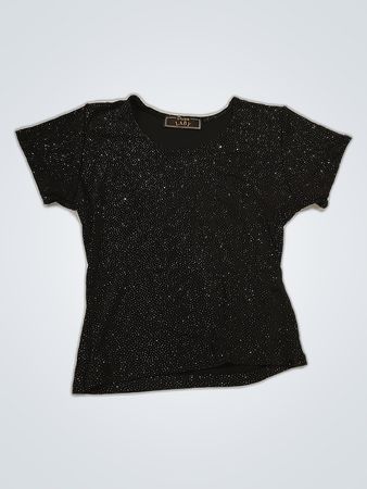 Dream Lady Black Sparkly Top