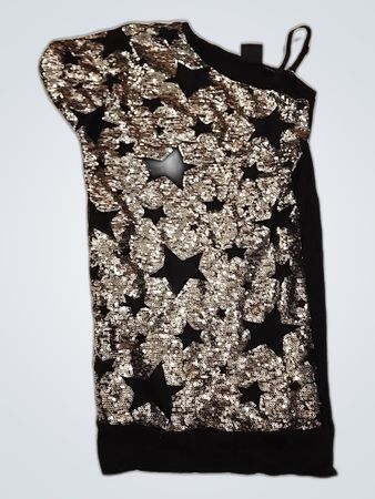 Coolcat One-Shoulder Sequin Star Top