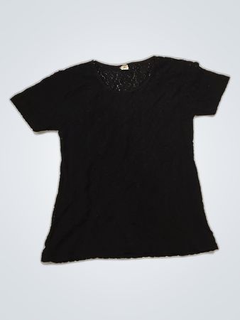 Black Sheer Lace Blouse