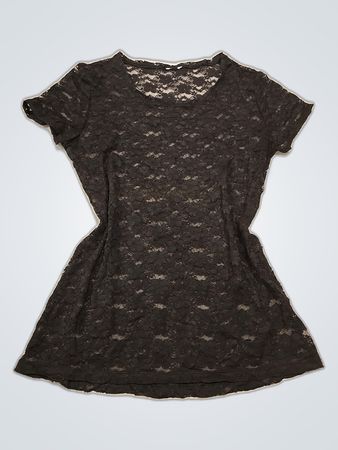 Unbranded Black Lace Sheer Blouse