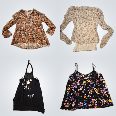 Vintage Y2K Floral Tops Bundle