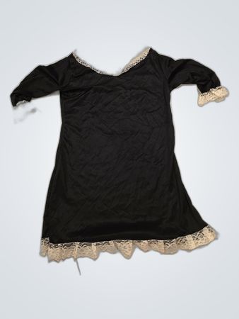 Mini Kleid mit schwarzer Spitzenborte