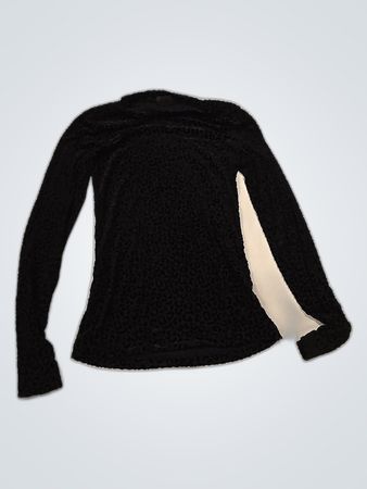 Seven Black Long-Sleeve Turtleneck Knit Top