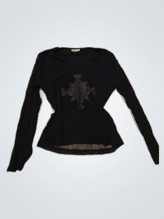 Black Long-Sleeve Top