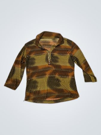 Brown and Green Patterned Shirt