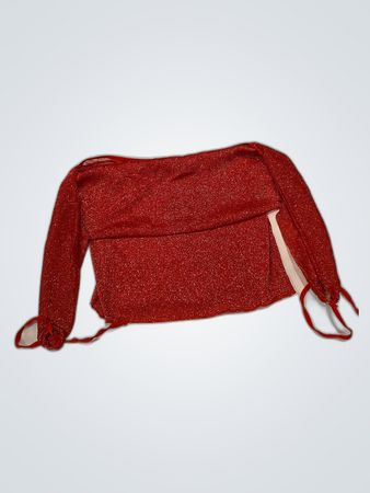 GUESS Red Sequined Bandeau Top