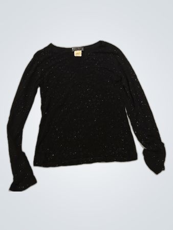 Ann Demeulemeester Black Sequined Knit Sweater