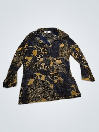 Bamboo Printed Long Sleeve Blouse