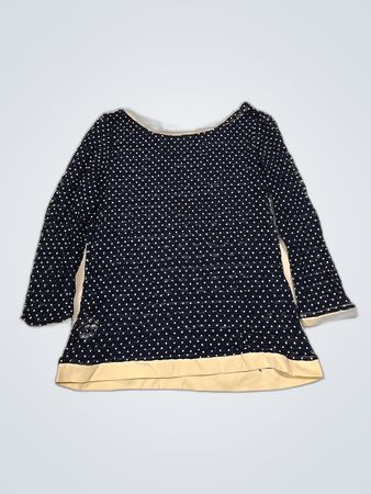 Women's Blouse with White Polka Dots