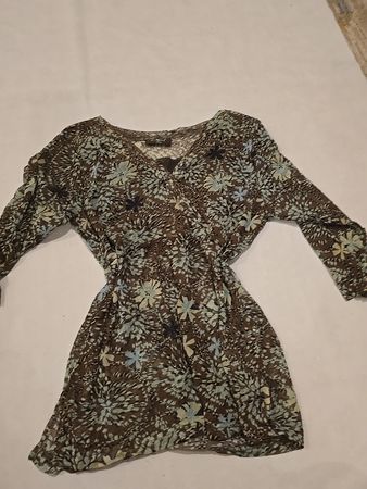 Brown Floral Dress