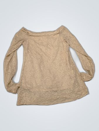 ZARA Off-Shoulder Sheer Lace Blouse