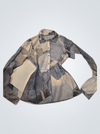 Patchwork Denim Shirt