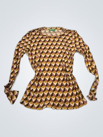 United Colors of Benetton Printed Long-Sleeve Blouse