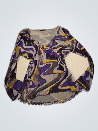 Comma Printed Wrap Blouse