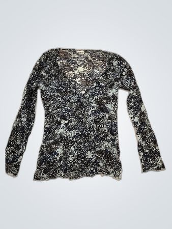 Long-Sleeve Floral Blouse