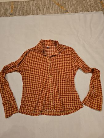 Camouflage Hahnentritt Button-Up Hemd