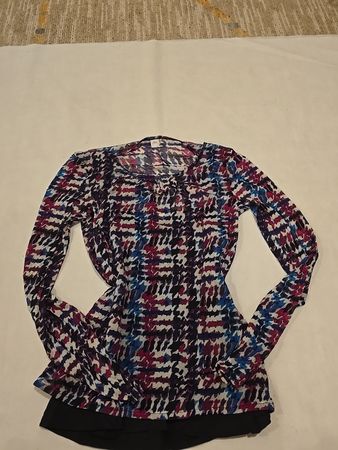 Long-Sleeve Patterned Top