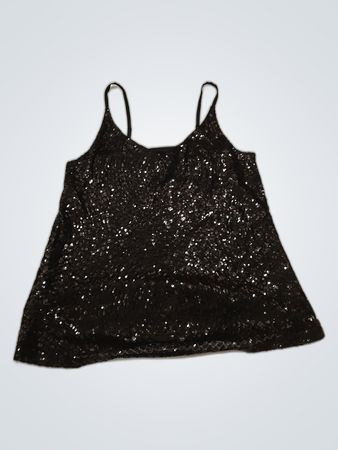 Vila Black Sequined Camisole Top