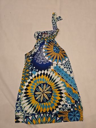 Marni Geometric Print Halter Mini Dress