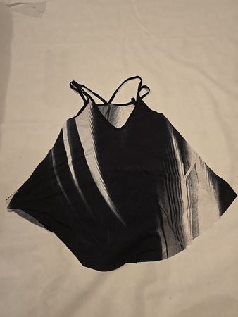 Unbranded Black and White Crisscross Strap Tank Top