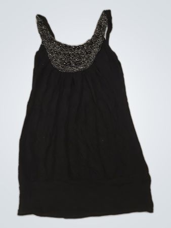 Black Sequined Tank Top