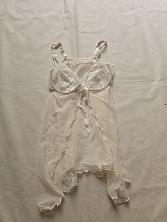 Unbranded White Lace Slip Dress