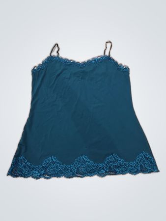 Blue Lace Trim Camisole