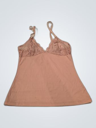 Pink Lace Trim Camisole