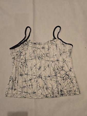 Women's Black and White Spaghetti Strap Top
